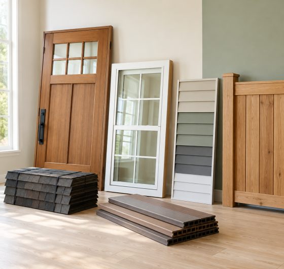 Door, window, roofing, siding and decking products