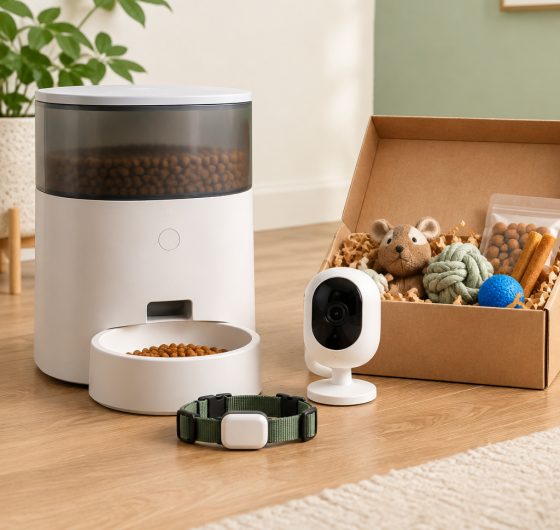 Automatic feeder, pet camera and a pet subscription box